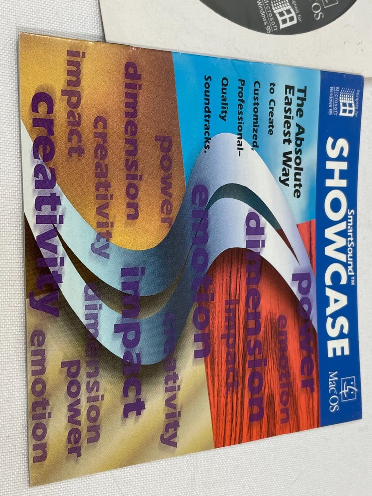 Vintage 1996 SmartSound Showcase PC/Mac CD-ROM Software Sonic Desktop