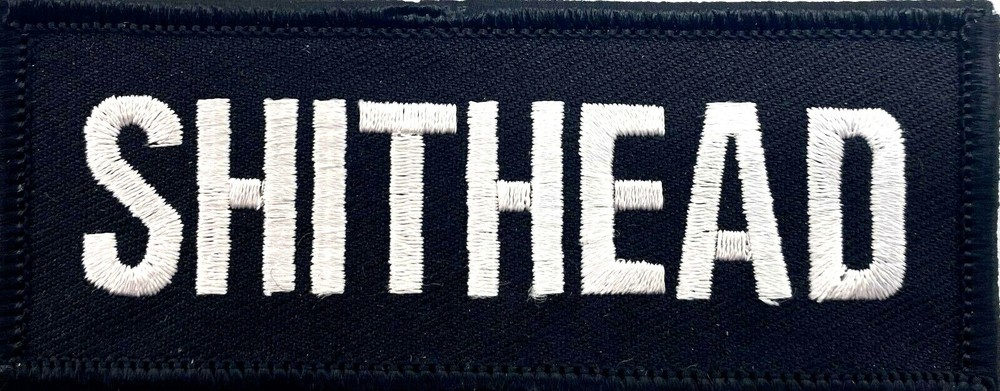SHITHEAD MOTORCYCLE VEST EMBROIDERED SEW ON PATCH I-29