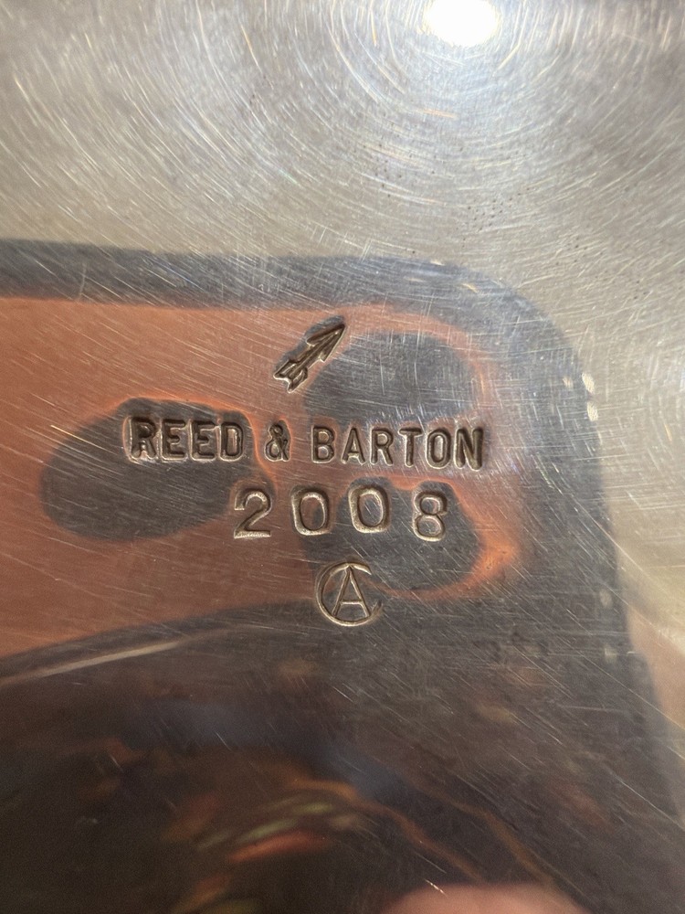 Reed & Barton 2008 Silverplate Shell Platter 16” Grape Handle (#1)