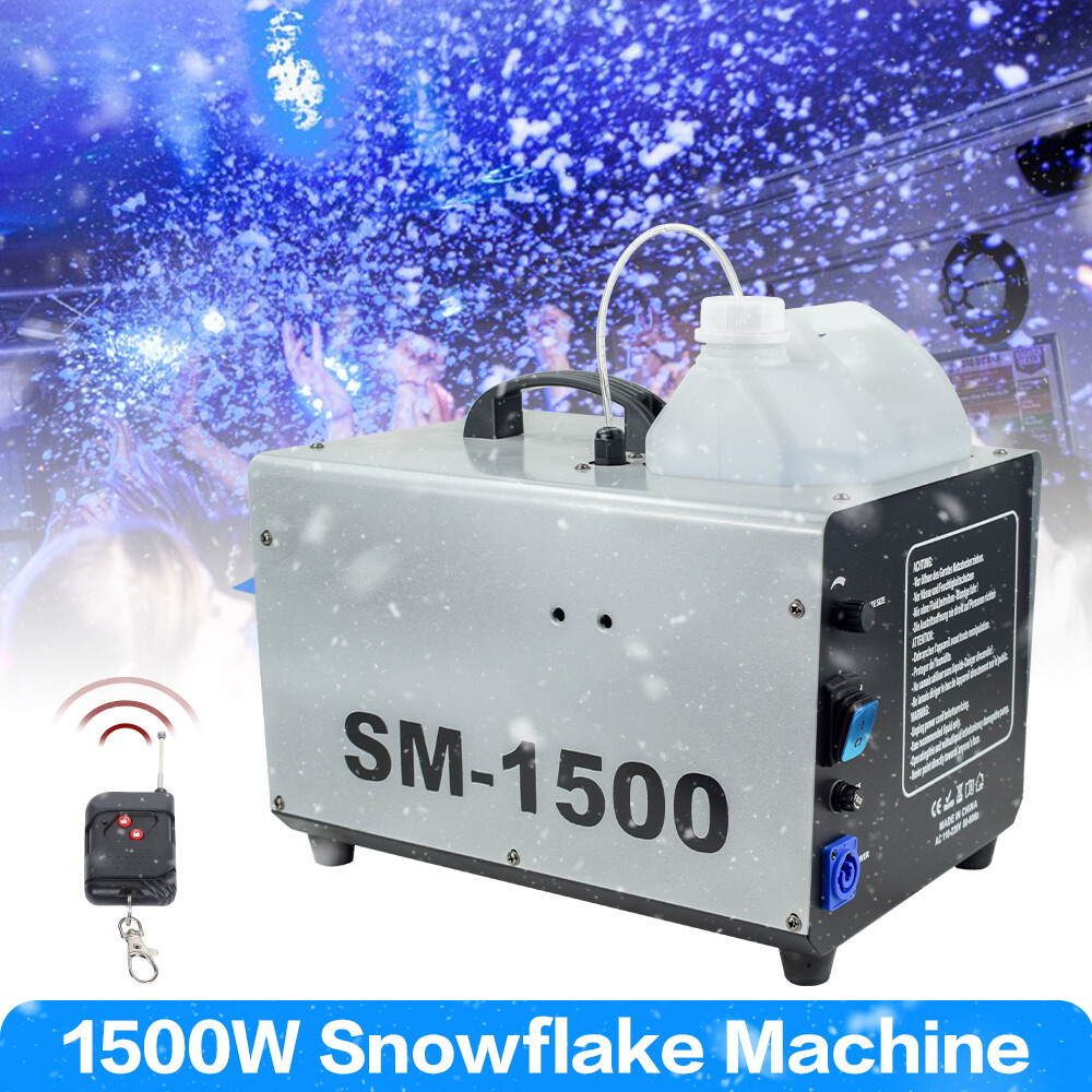 Snow Machine 1500W Stage Snowflake Maker Fake with Remote Control