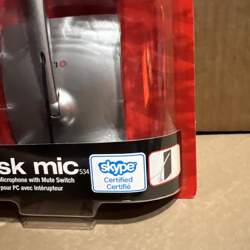 Labtec Desk Mic #534 PC Desktop Microphone W/Mute Switch - New - Read