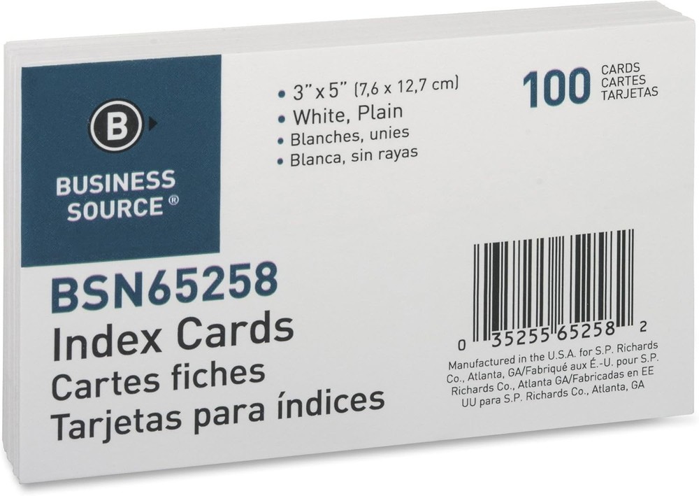 Plain Index Cards 3
