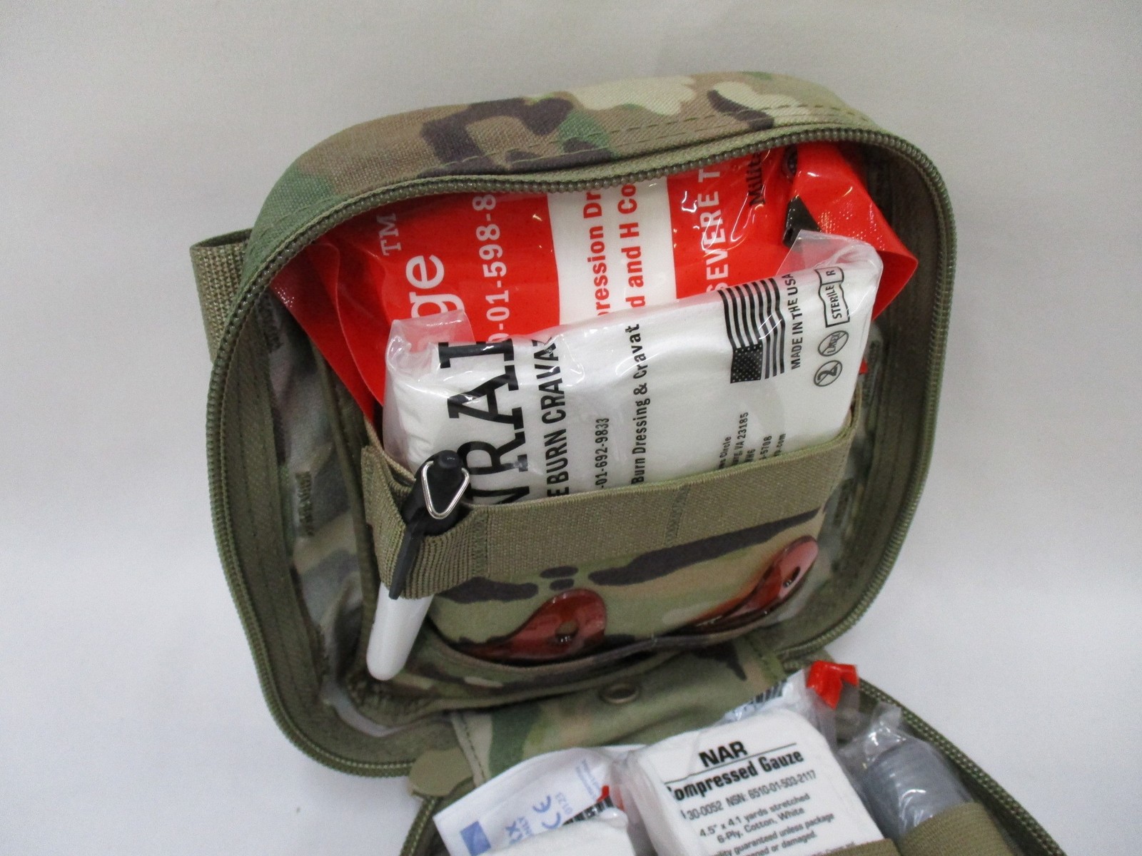 USED ARMY AIR FORCE OCP IFAK FIRST AID KIT JFAK MULTICAM QUICK CLOTT EXP.2027