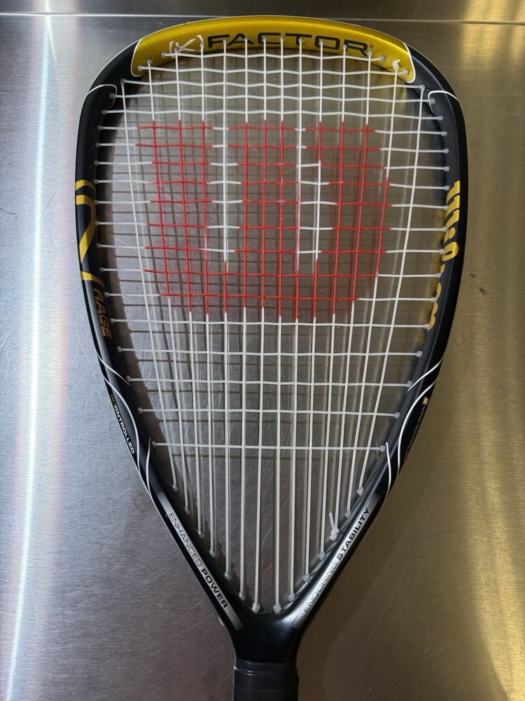 Wilson K Factor Rage Squash Racket – KFactor NanoTechnology Black And Gold