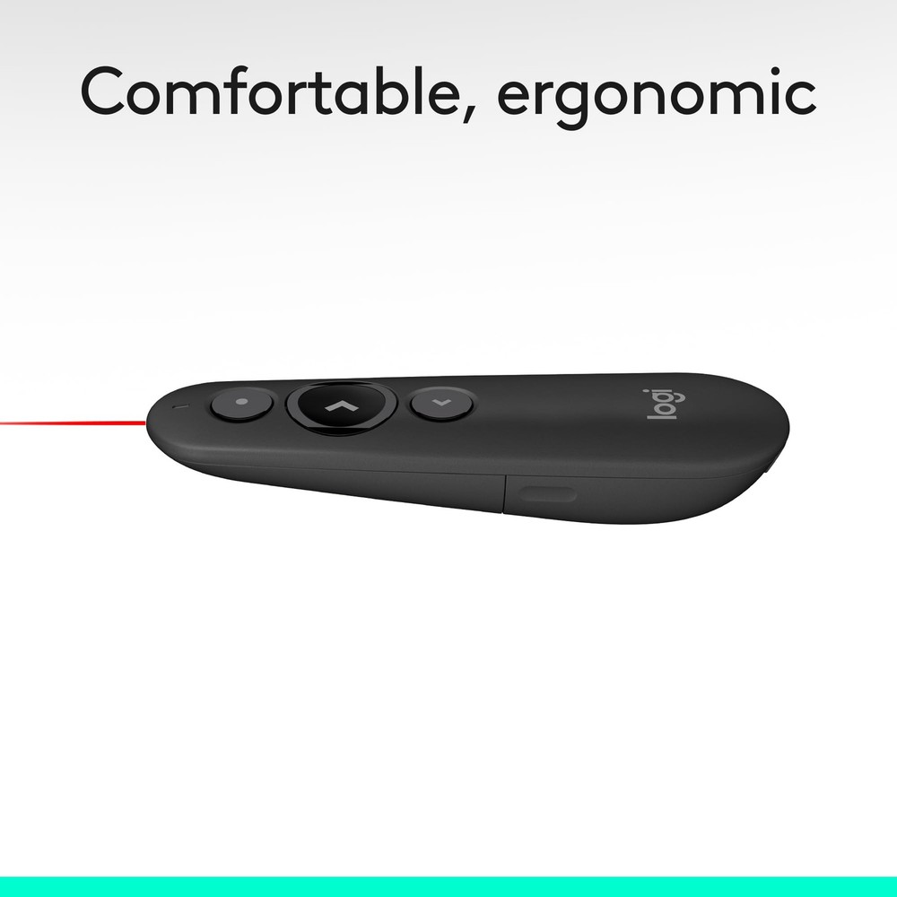 Wireless Presentation Remote with Red Laser Pointer 20m Range Plug and Play