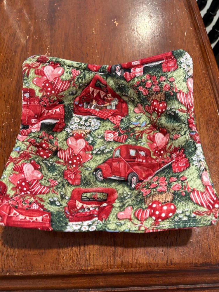 Valentines Bowl Cozy 100% Cotton Microwaveable