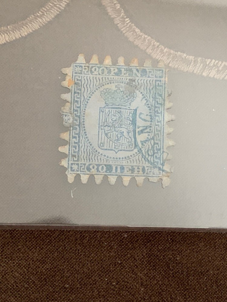 1866-74 Finland Stamp Blue J2