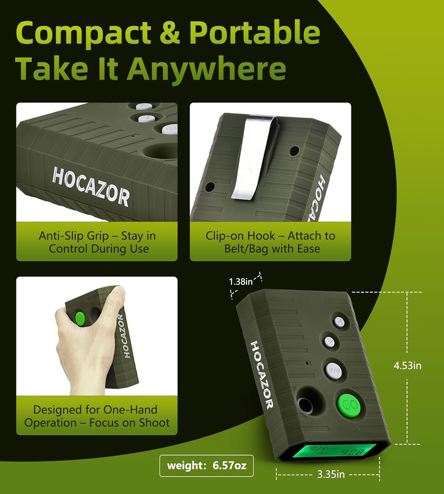 HT01 Upgraded Shot Timer for Shooting Competition, 4 Modes for Tactical Training