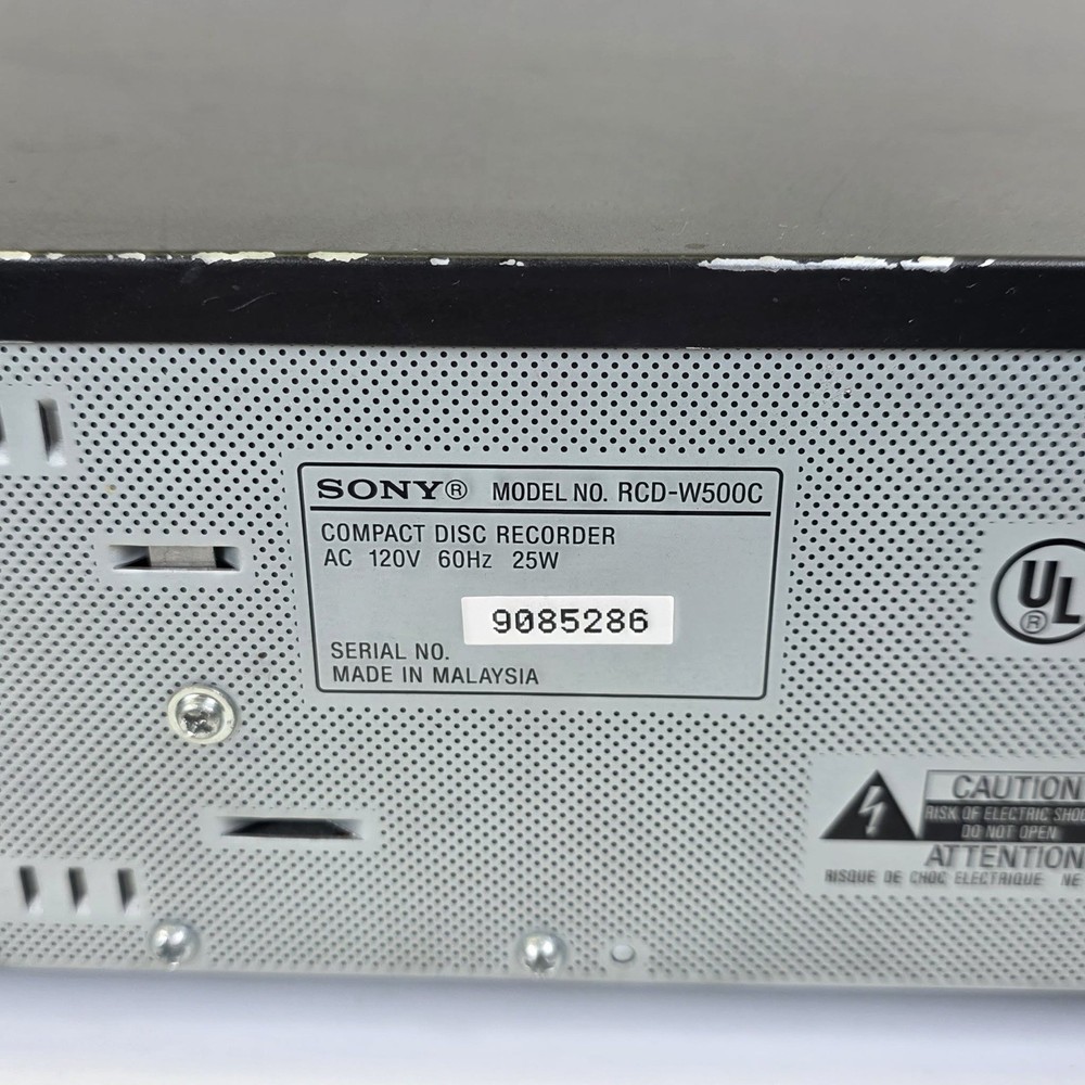 Sony RCD-W500C 5-Disc CD Changer & CD Recorder Player – No Remote - USED