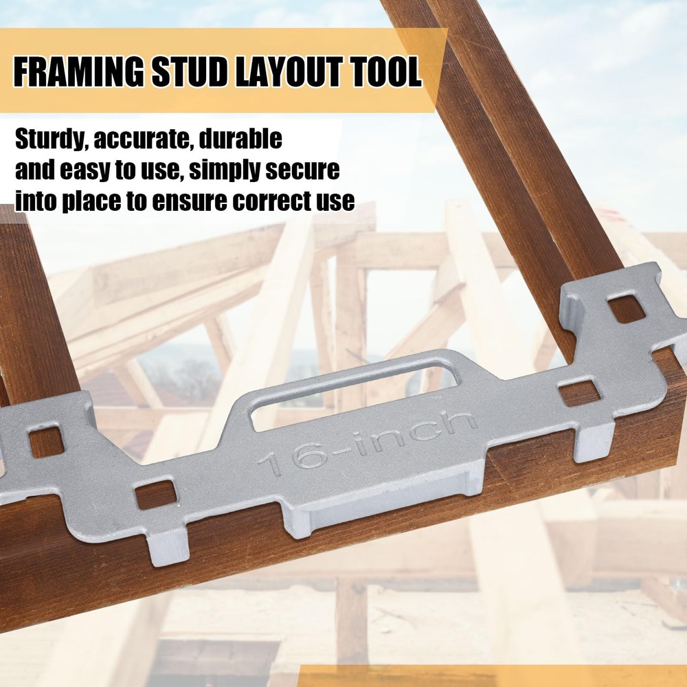 Tandefio 2 Pcs 16 Inch Framing Tools Framing Stud Layout Tool Cast Aluminum S...
