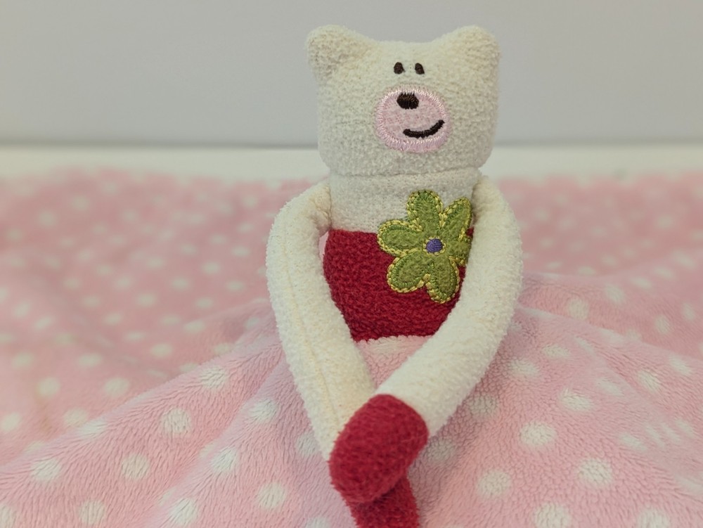 Mamas & Papas Red Pink Security Blanket Reversible