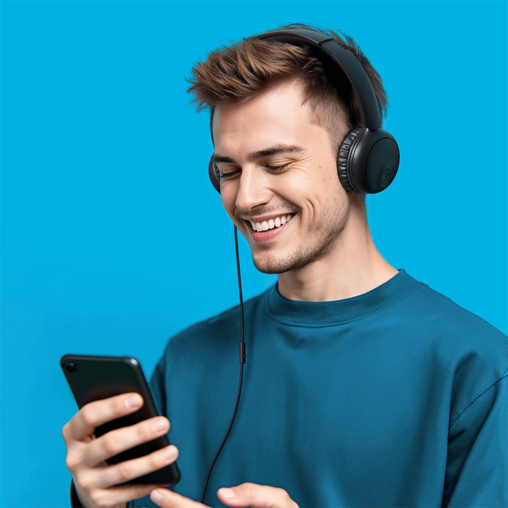 JLab Studio 2 Wired Bluetooth Headphones, On-Ear, 3.5mm Connection