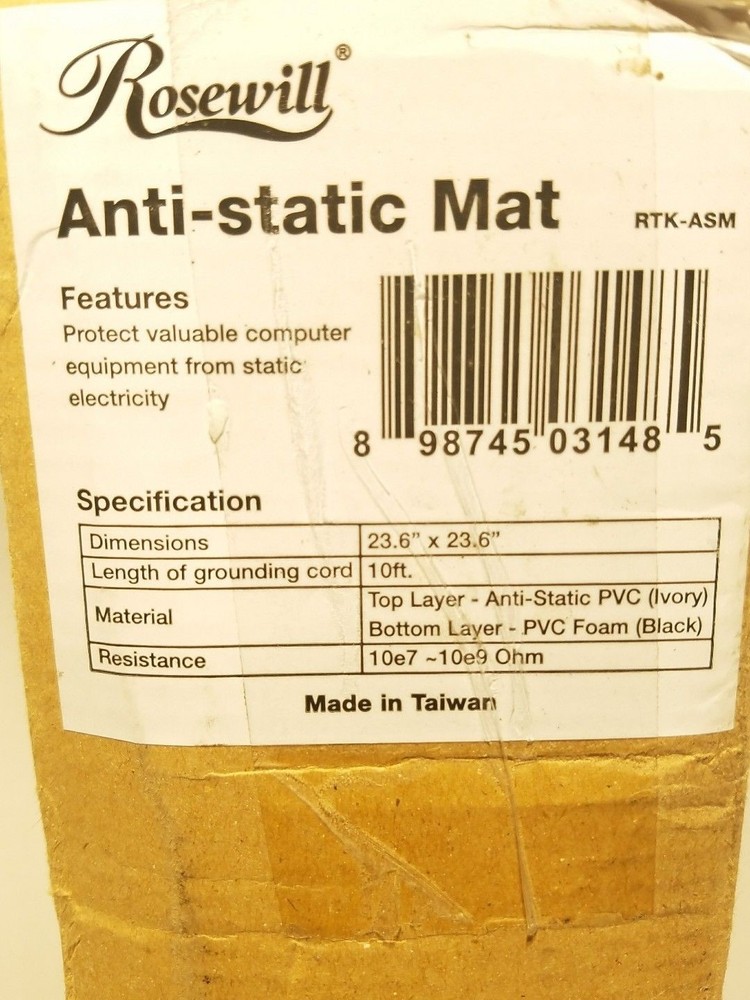 Rosewill Anti-Static Mat Components Other RTK-ASM Black/Ivory