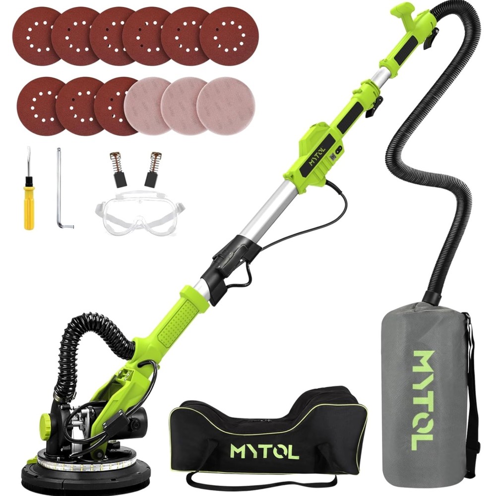 Drywall Sander Electric 7.2A Vacuum Dust Collection Fast Variable Speed