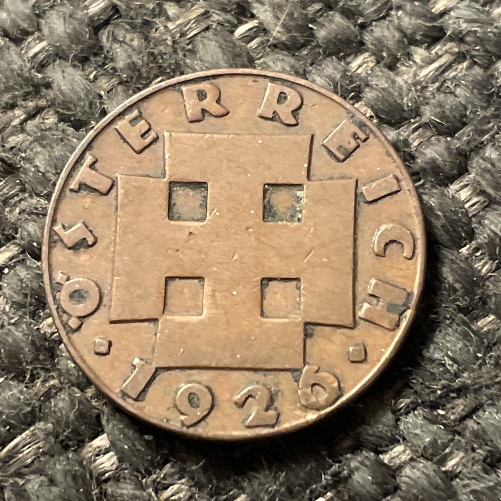 1926 AUSTRIA, 2 GROSCHEN Coin