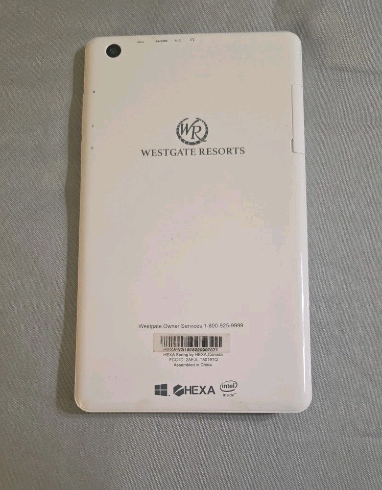 Hexa Westgate Resorts 32gb WiFi 8" Android Tablet White