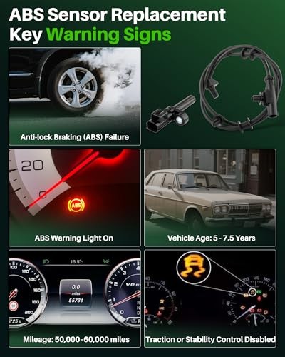 ABS Wheel Speed Sensor 4Pcs Compatible with Dodge Ram 1500 2009-2010 for Ram