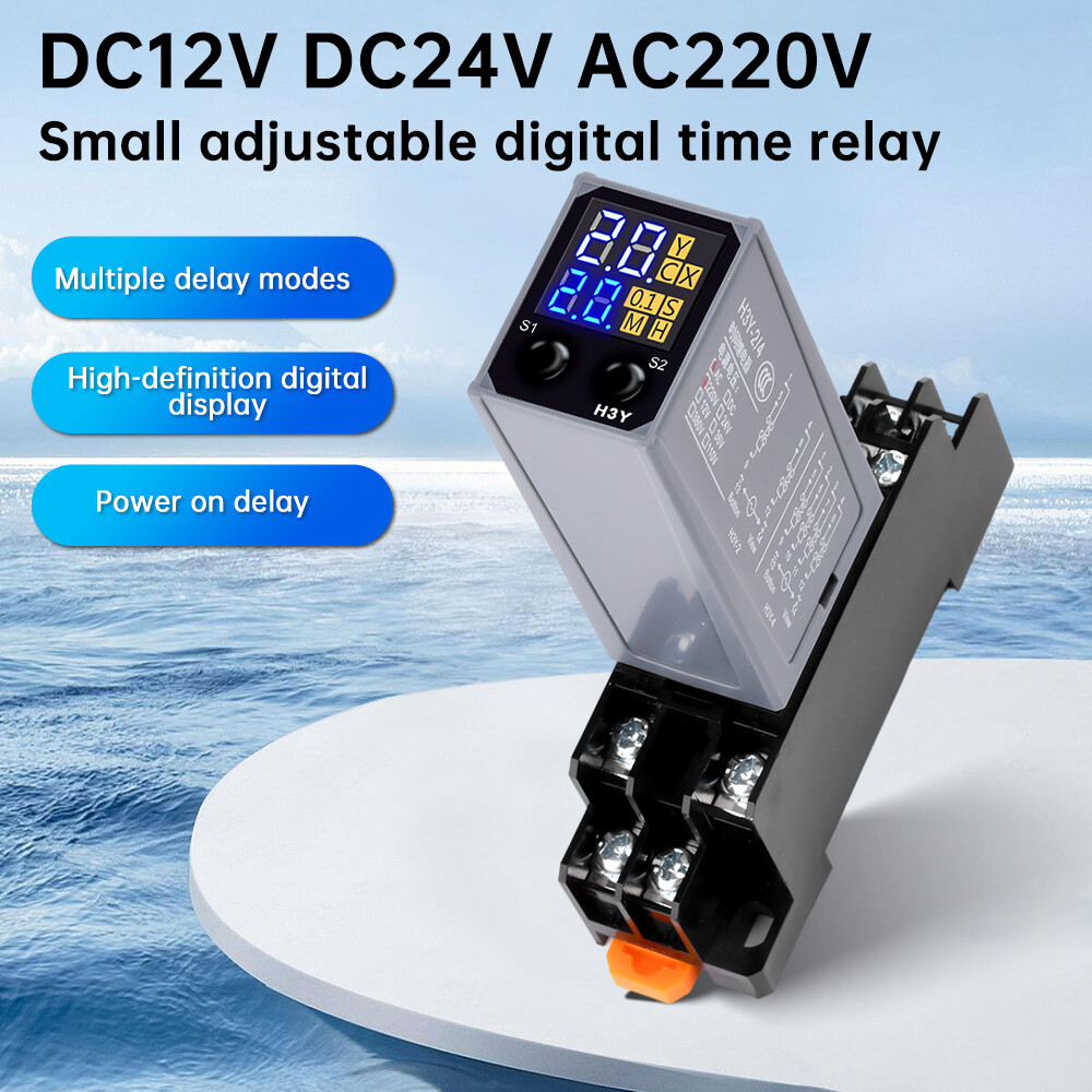 DC 12V 24V AC 220V Adjustable Digital Timer Relay Cycle Time Control Delay Relay