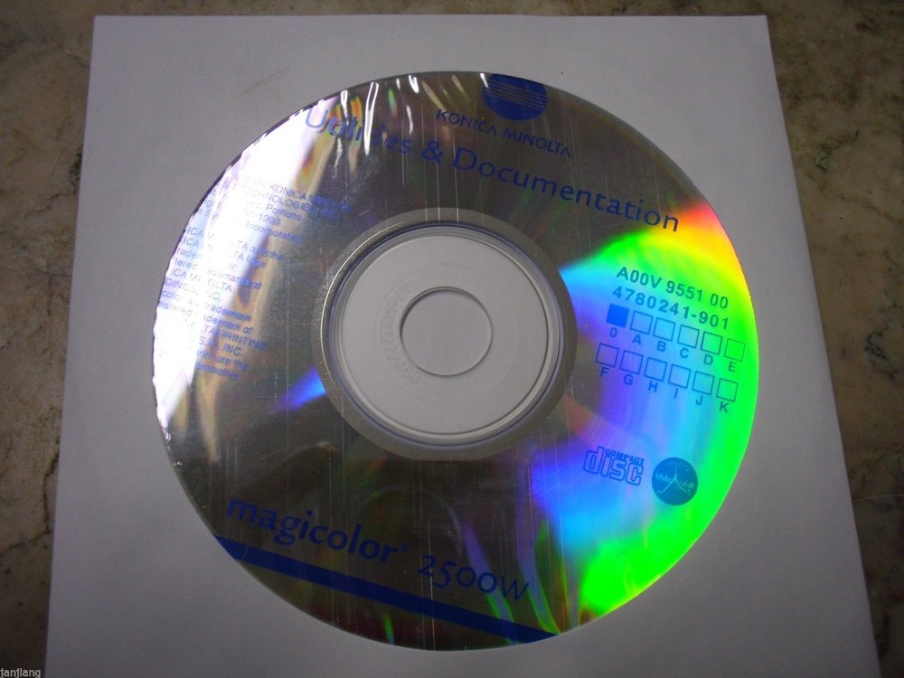 New! Genuine Konica Minolta Magicolor 2500w Printer CD Software Driver Utilities