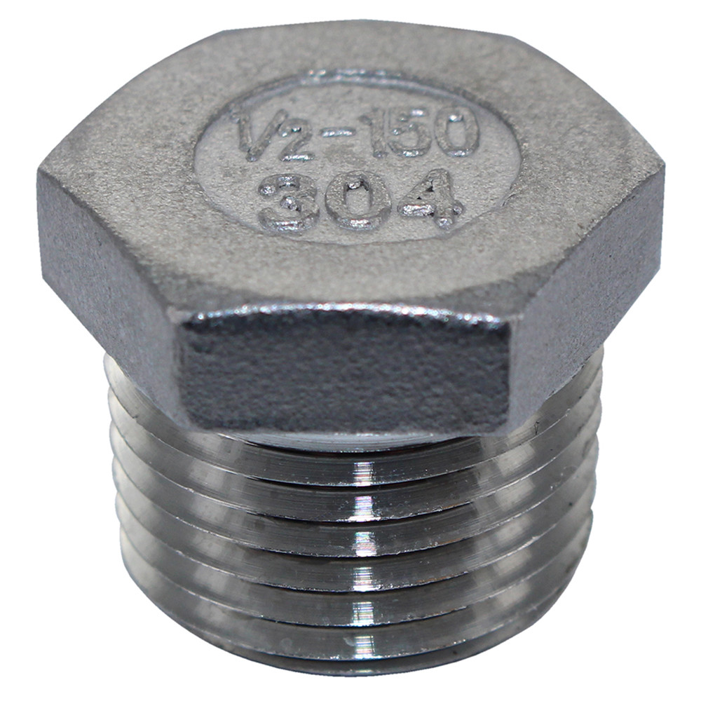 1/2” NPT Stainless Steel Hex Plug For Brew Kettles