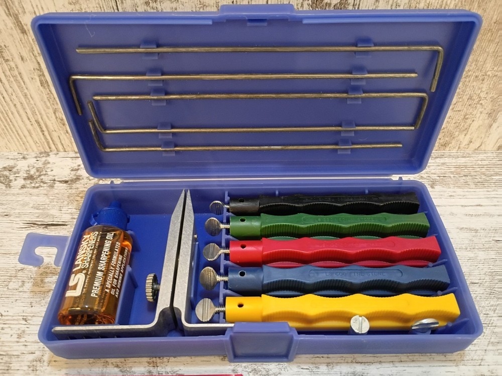 Lansky Controlled Angle Knife Sharpening System 5 Stones Sharpener With Case New