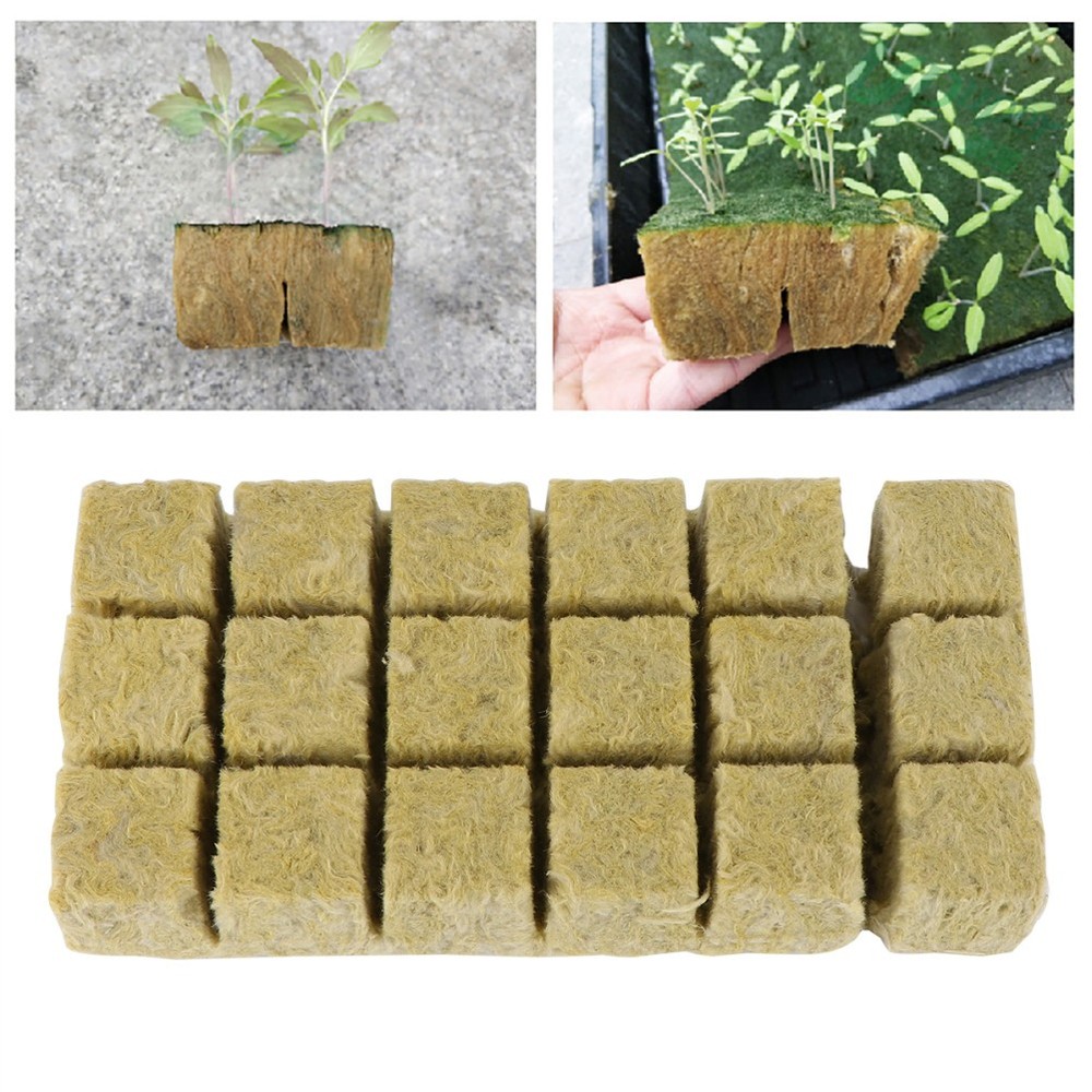18 Pcs Hydroponic Medium Soilless Cultivation Planting Wool Block
