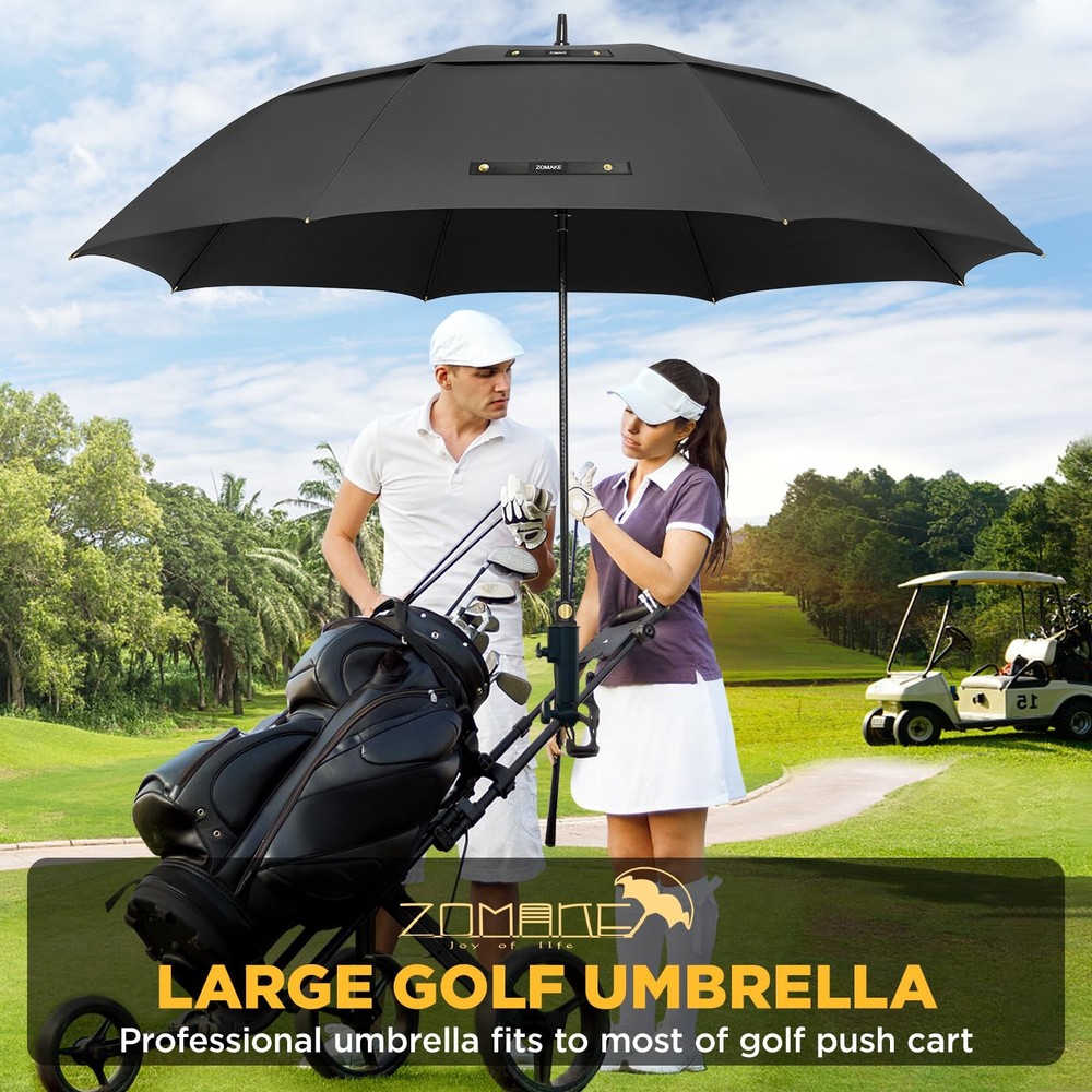 ZOMAKE Golf Umbrella Windproof, Extra Large Oversized Heavy Duty Double Canopy