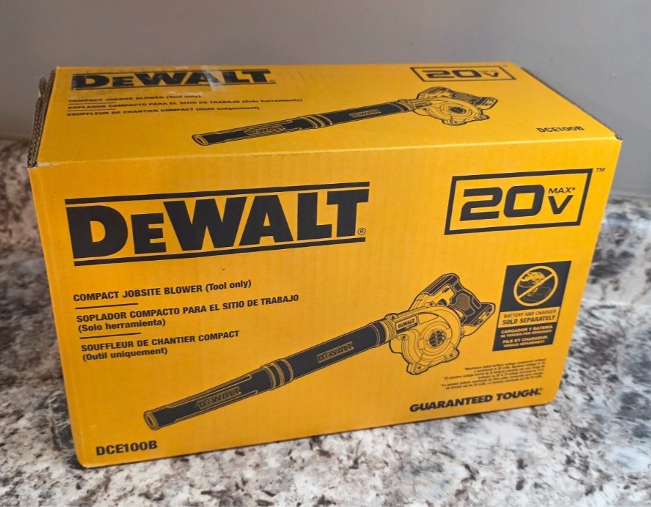 DeWALT DCE100B 20V MAX Compact Jobsite Blower - NIB