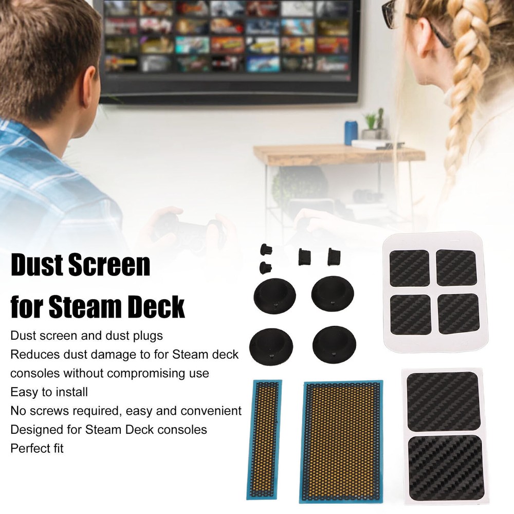 Game Console Protection Kit Stickers Dust Screen Dust Plug Joystick Cap Game
