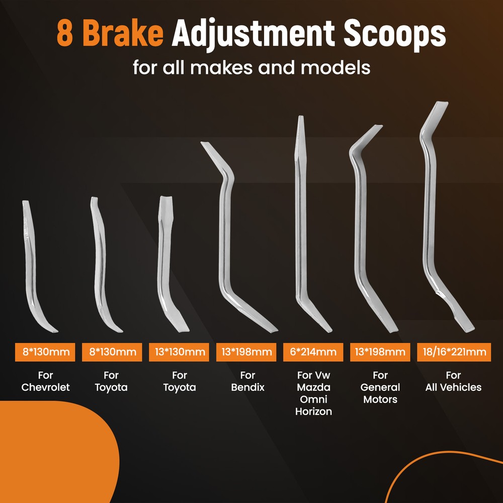 15-Piece Brake Service Kit Professional Drum Brake Tool Set