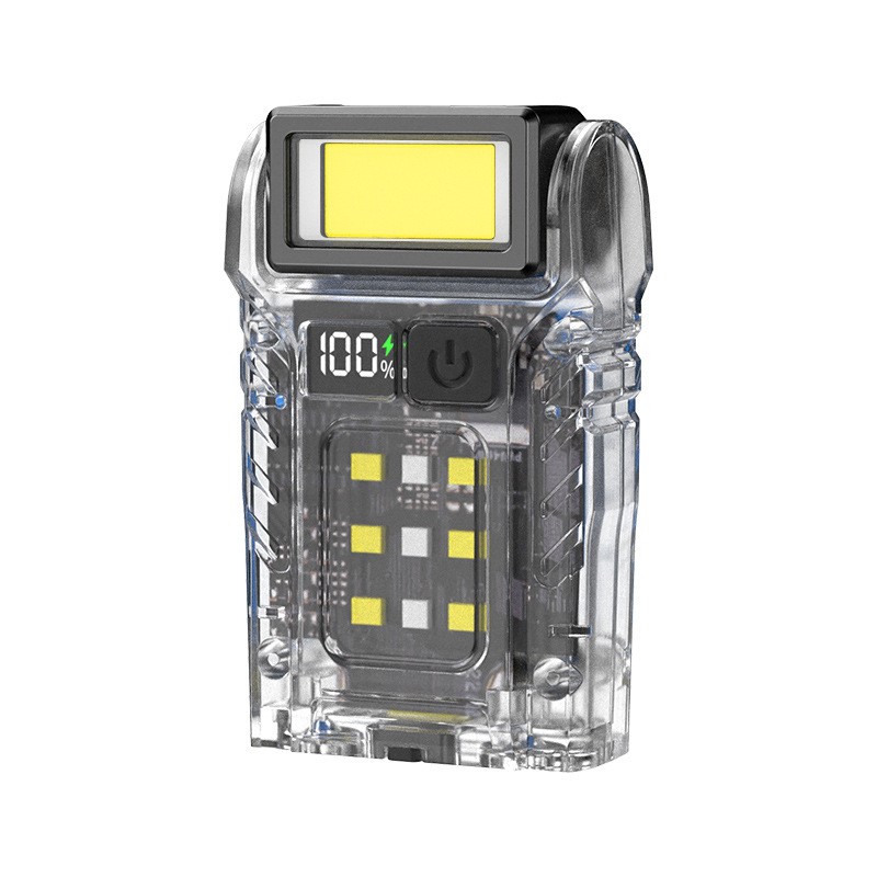 Portable Mini Pocket LED Flashlight Magnetic USB Rechargeable Torch Work Light