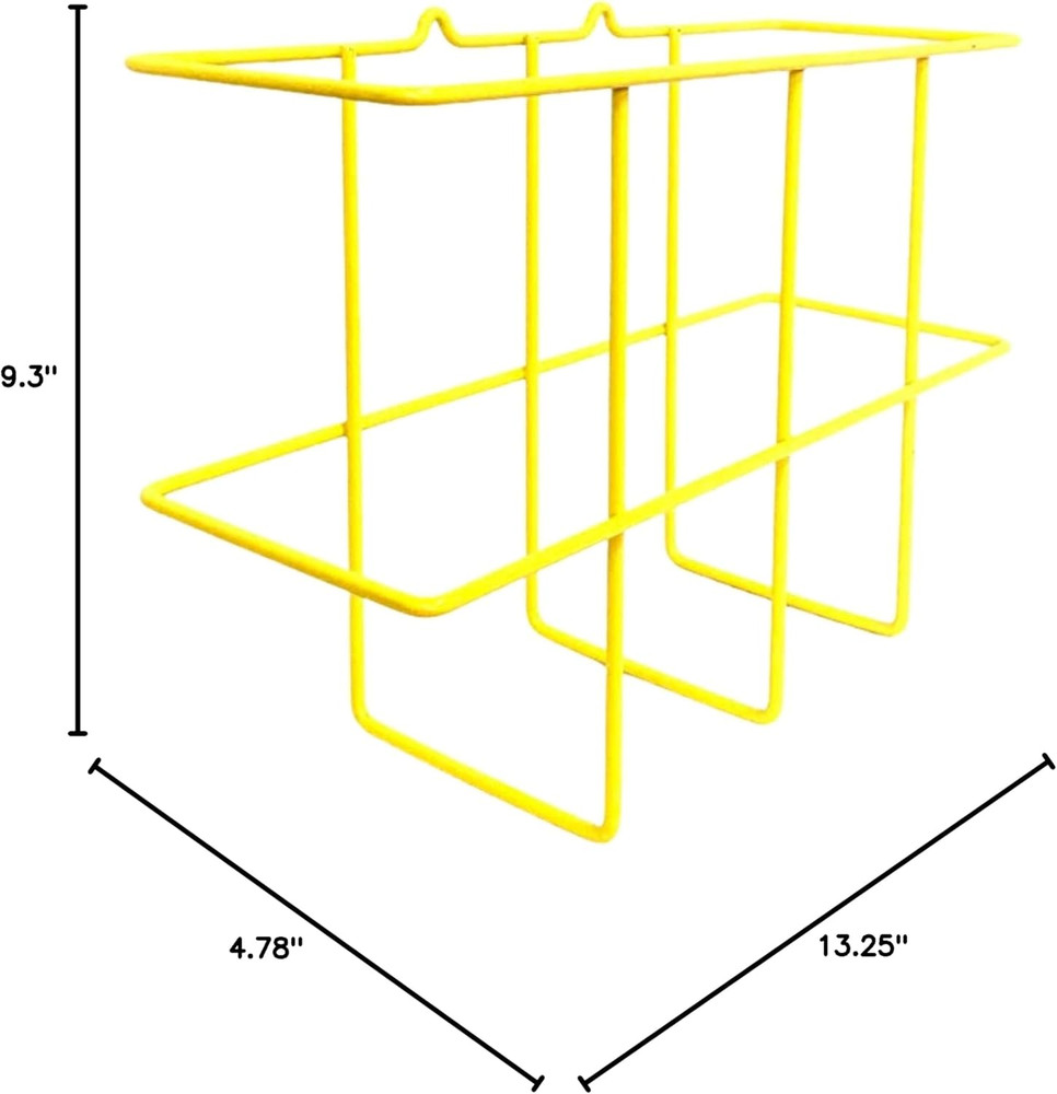 2 Pack Binder Display Rack, SDS/MSDS Wire Wall Mount Rack with Mounting Hardware