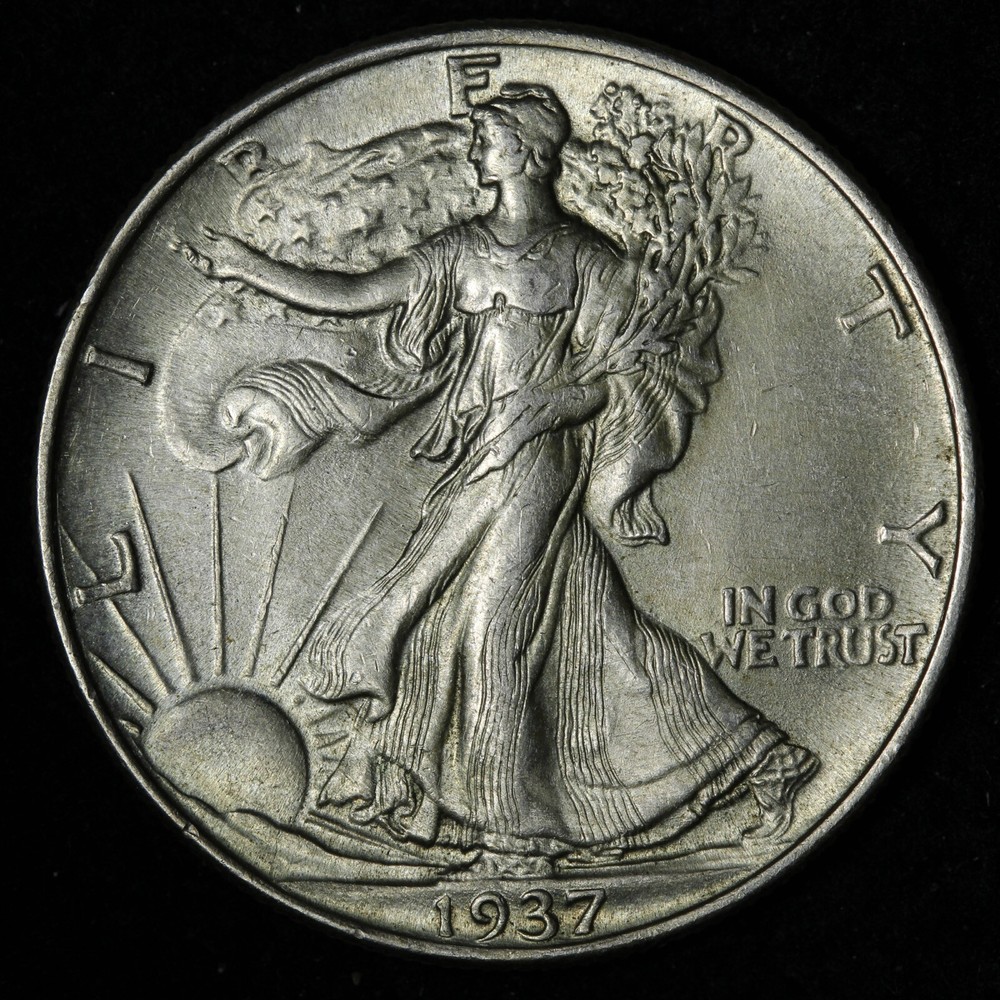 1937 Walking Liberty Silver Half Dollar UNC *UNCIRCULATED* MS E325 AGML