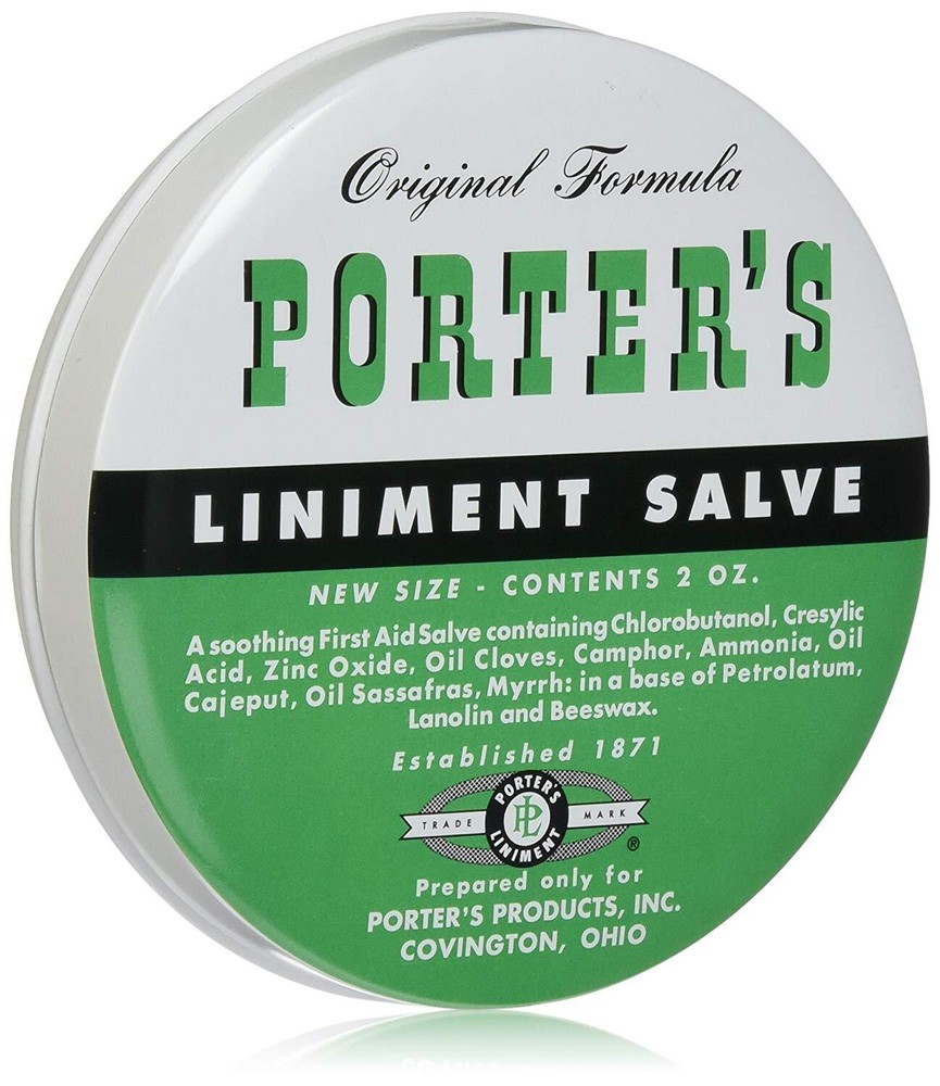 4 Pack Orginal Formula Porters Liniment Salve 2 Oz Cuts Burns