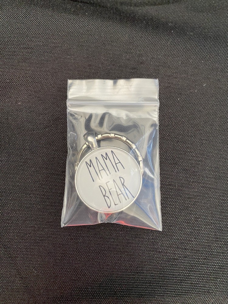 “Mama Bear” Small Round Dome Keychain
