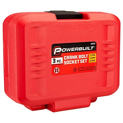 3 Piece Crank Bolt Socket Set, 17mm/ 19mm/ 21mm Harmonic Balancer Socket Set