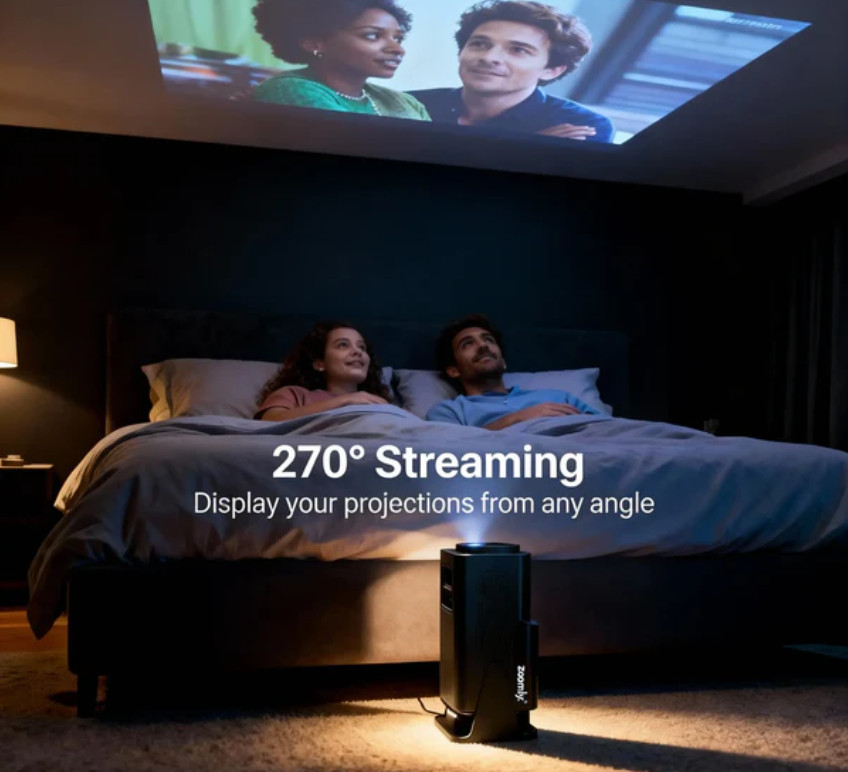Zoomly Pro Max Smart Projector 4K Ceiling or Wall
