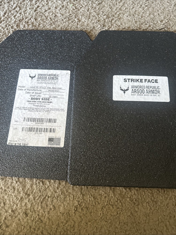 AR500 Plate Carrier With Level III Plates