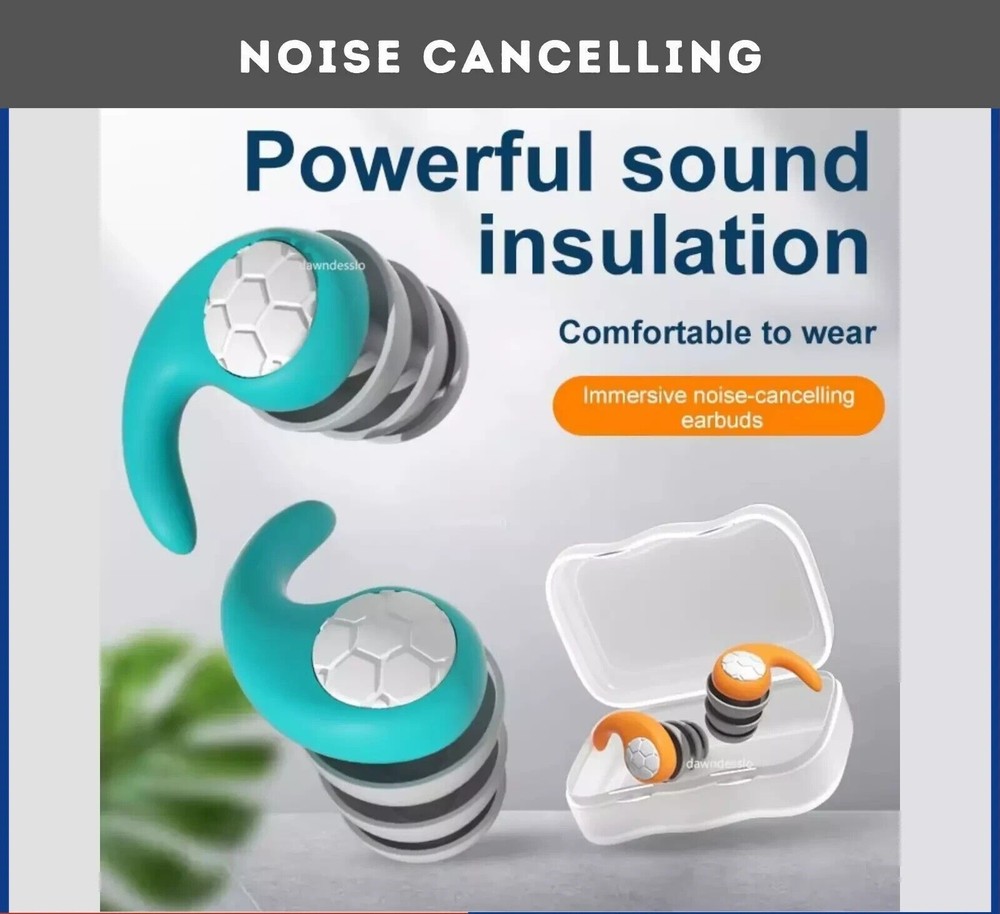 Noise Cancelling Comfortable 3 Layer Earplugs 40db Ear Plugs For Sleep/Work