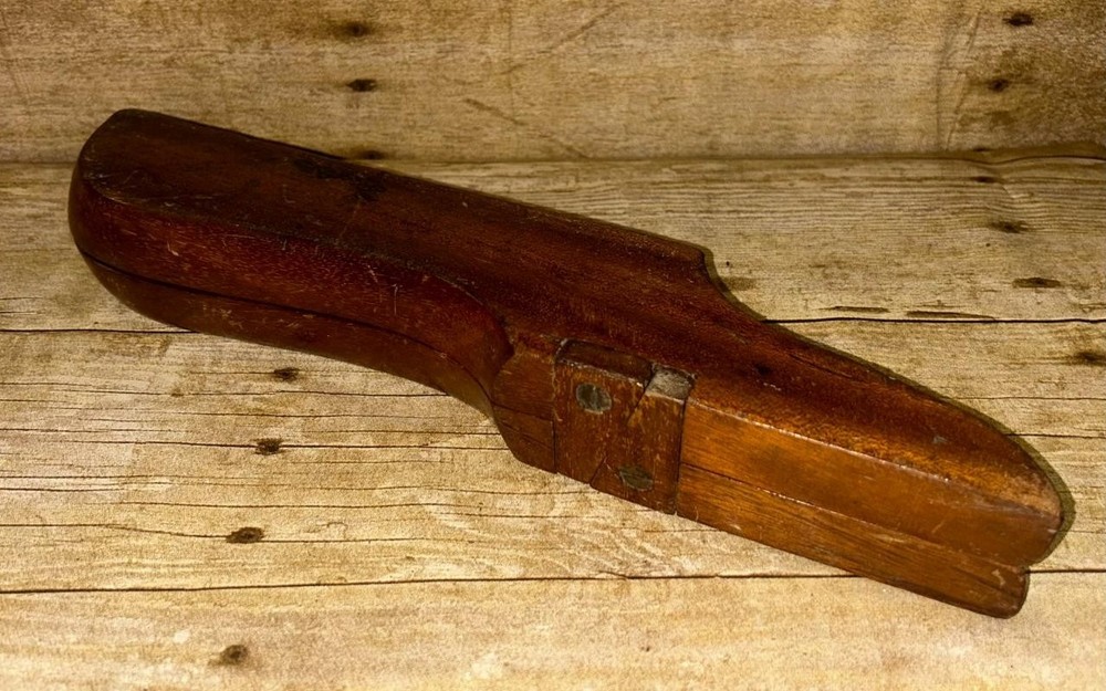 WW1 Military Oak Folding Boot Jack & Boot Pulls - Hole Punch & Button Hook