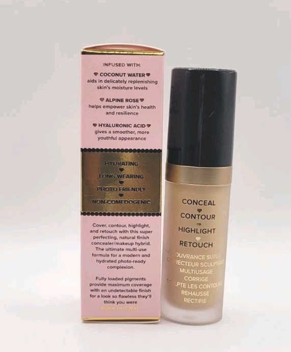 Too Faced Super Coverage Multi-Sculpting Concealer Shortbread 13.5ml NEW