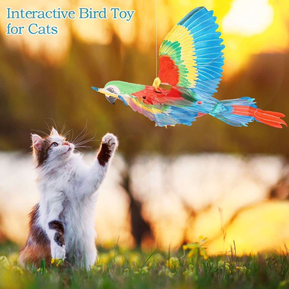 Interactive Simulation Bird Cat Toy Flying Eagle Electric Hanging Toy for Cat
