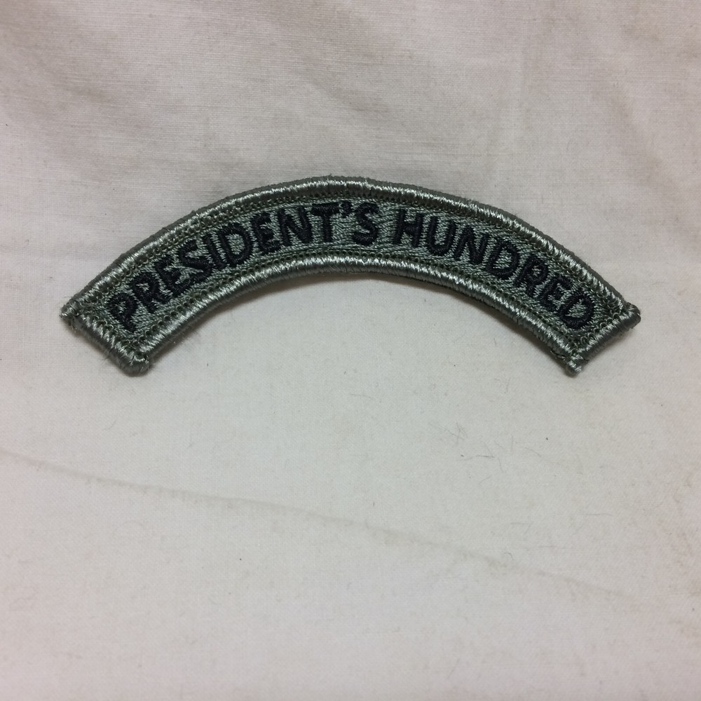 Military Patch Badge Army Presidents Hundred ACU Hook Loop Back Variant