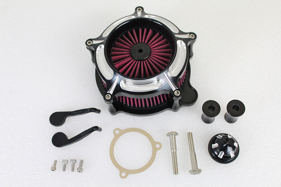 Exposed Filter Air Cleaner Kit Black fits Harley Davidson