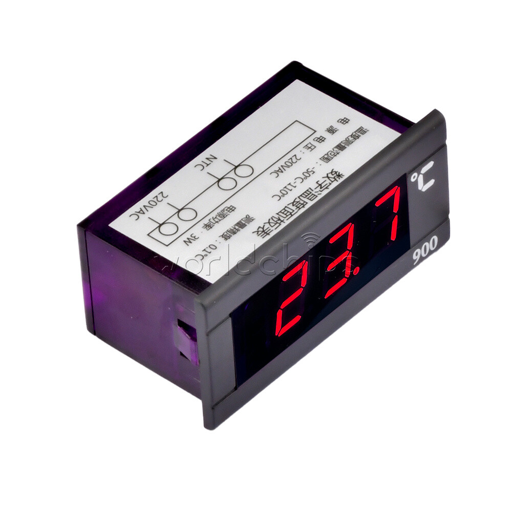 AC220V Embedded Thermometer Refrigerator Digital Temperature Meter Pannel