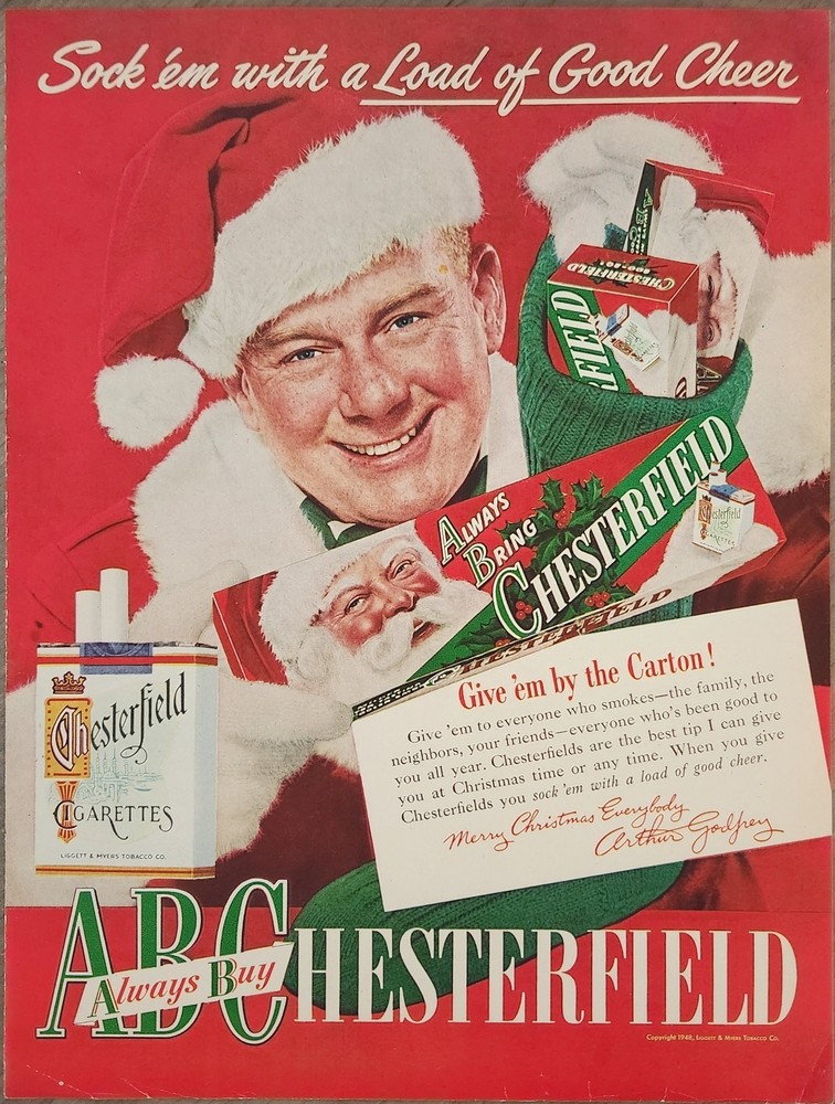 1948 Chesterfield Cigarettes Vintage Ad Arthur Godfrey