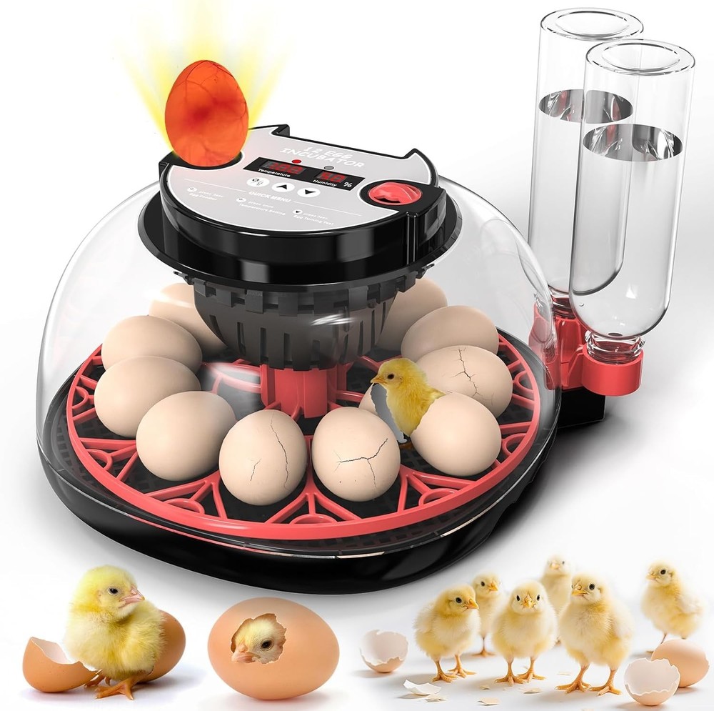 12 Egg Incubators for Hatching Eggs with Automatic Egg Turning and Humidity-FREE
