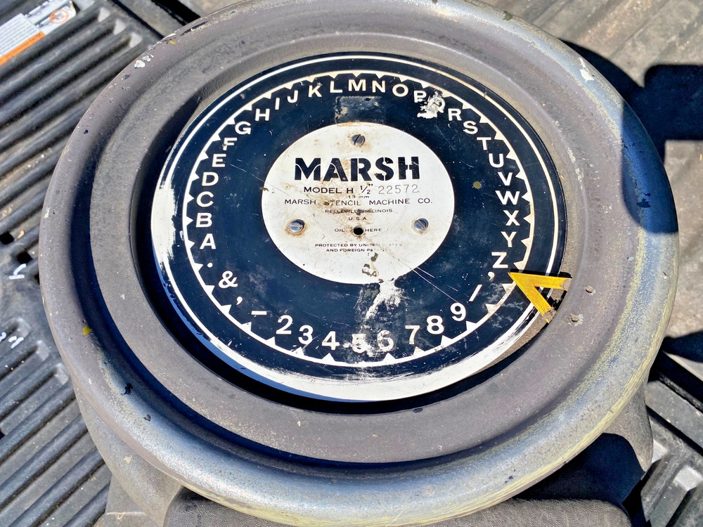 MARSH Model H 1/2" 13mm Stencil Cutter Machine Diagraph - WORKS!