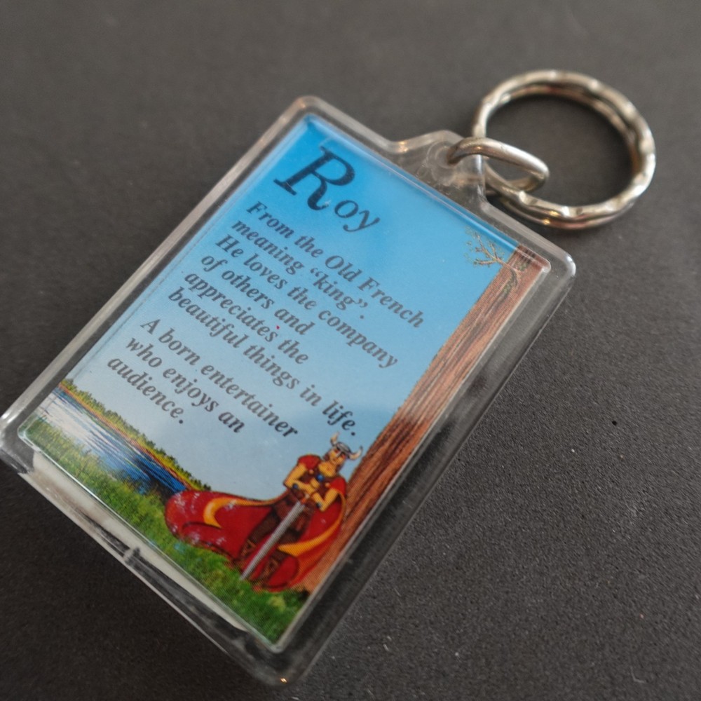 Roy Personalized Keychain Plastic Novelty Name Definition Meaning Gift
