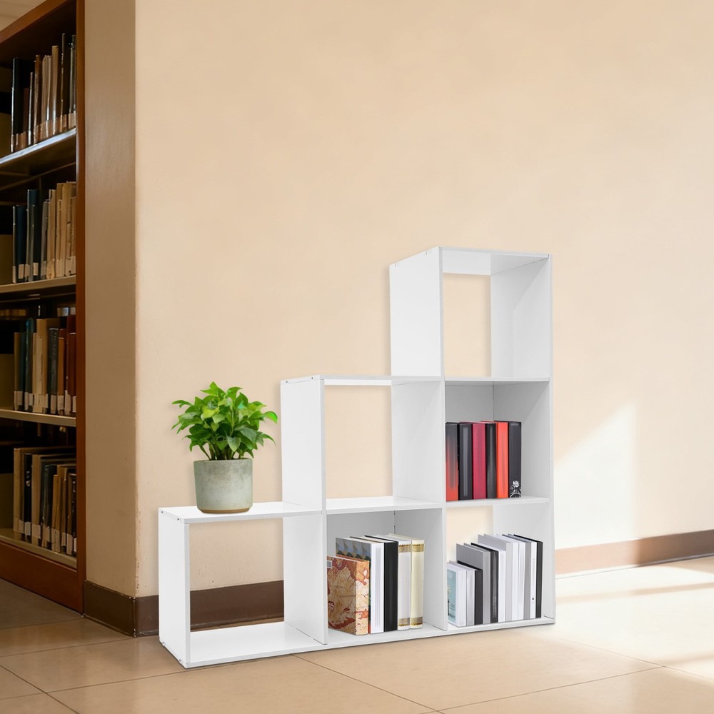 6-Cube Storage Organizer, Bookcase, Display Compartment, Open Back, Home Office